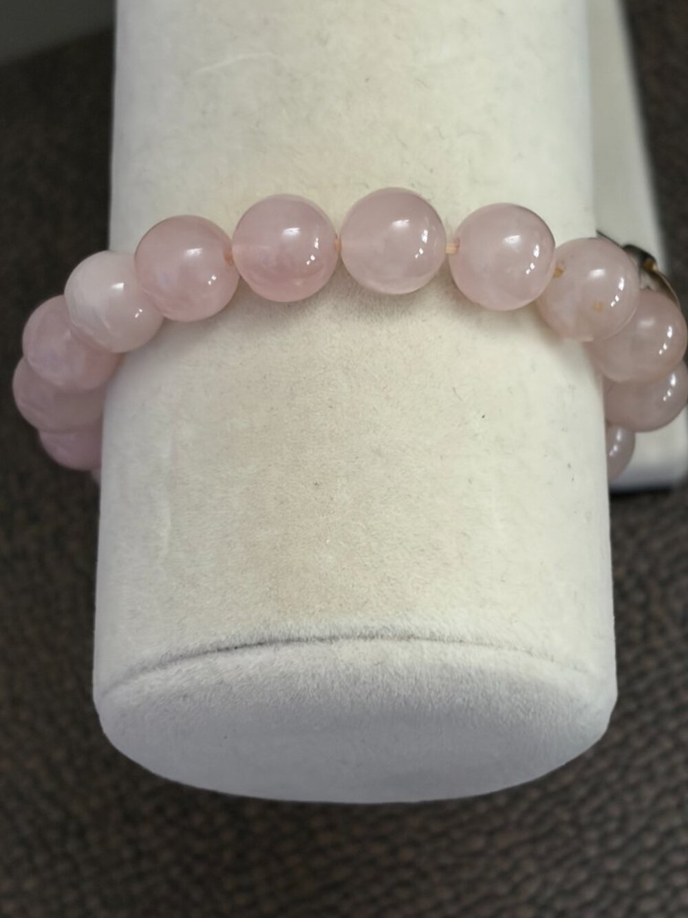 Rose Quartz beaded charm bracelet - Picture 4 of 13